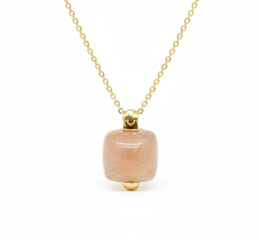 Collana "Mangia” Cuspide - media o piccola - in oro e semiprezioso