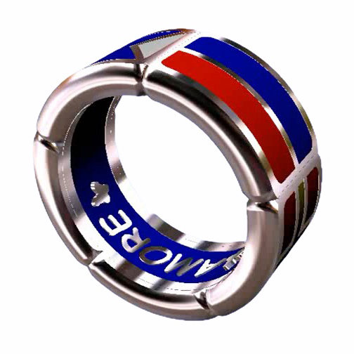 Anello “Amore” in Argento e Smalti — Arigiò, gioielli artigianali italiani