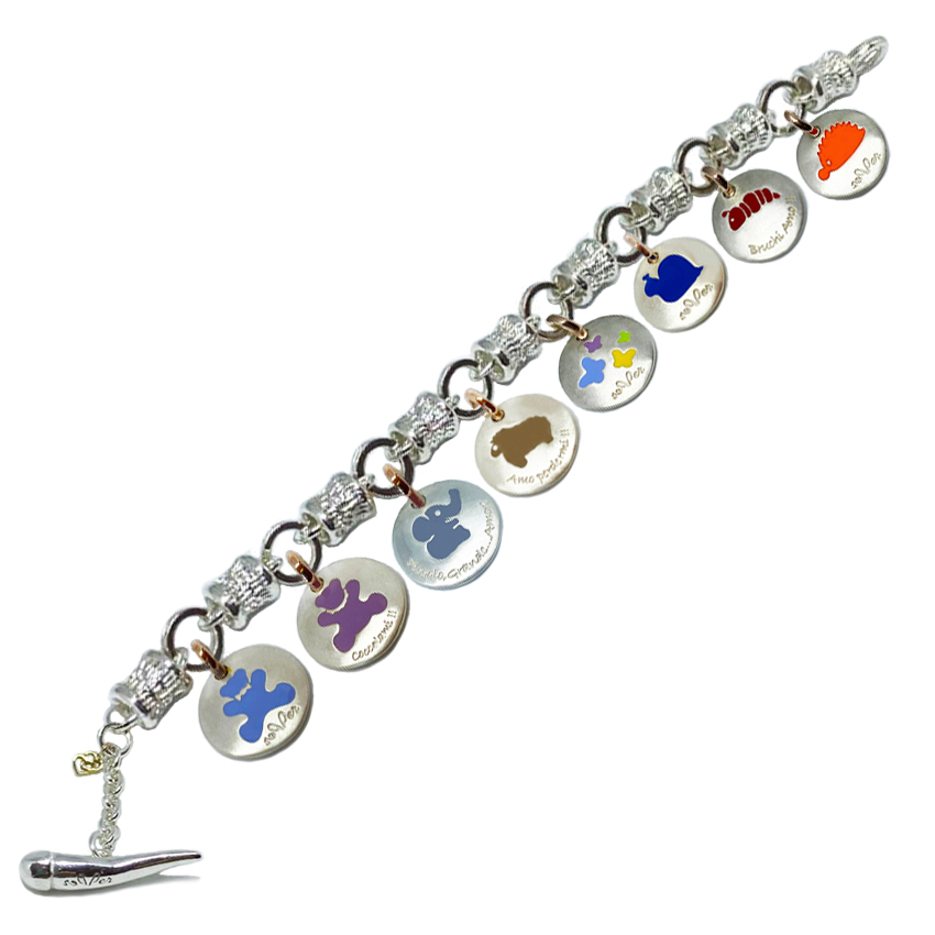 Bracciale 'Grimaldi' con "Cornetto" — Collezione Città del Vento — Arigiò, gioielli artigianali italiani