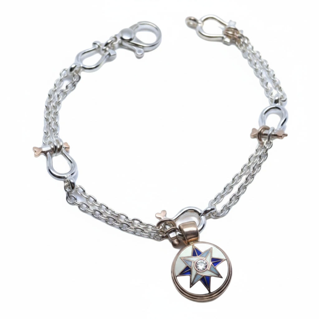 Ciondolo Rosa dei Venti Argento