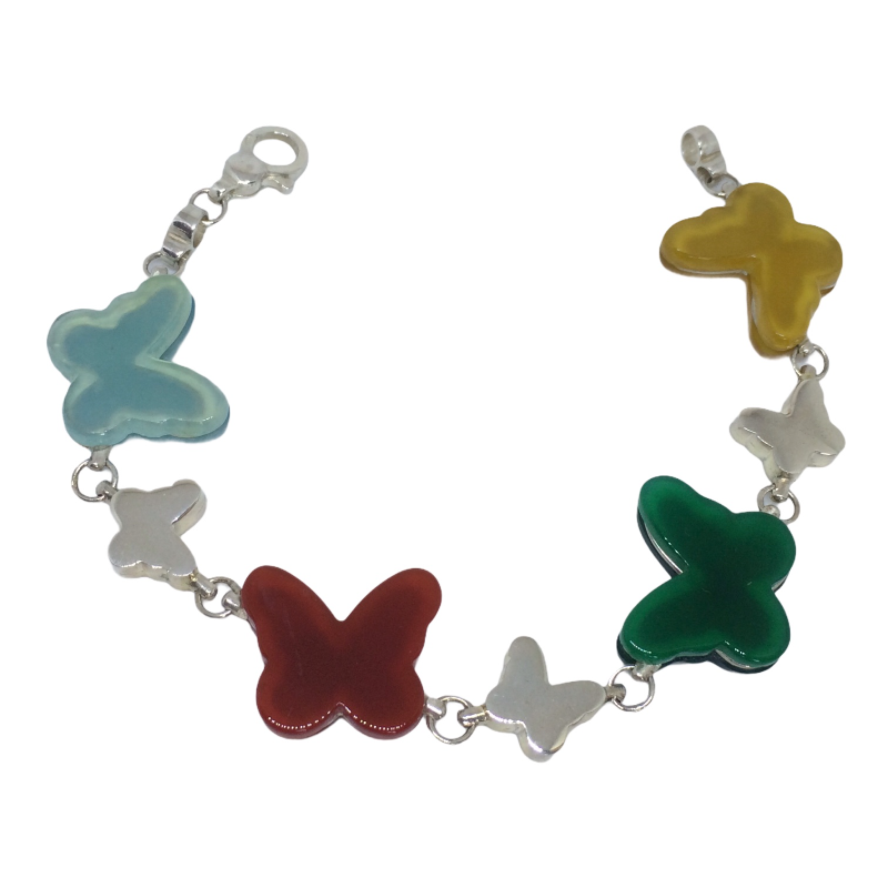 Girotondo Farfalle in semiprezioso e argento — Collezione Palpiti — Arigiò, gioielli artigianali italiani