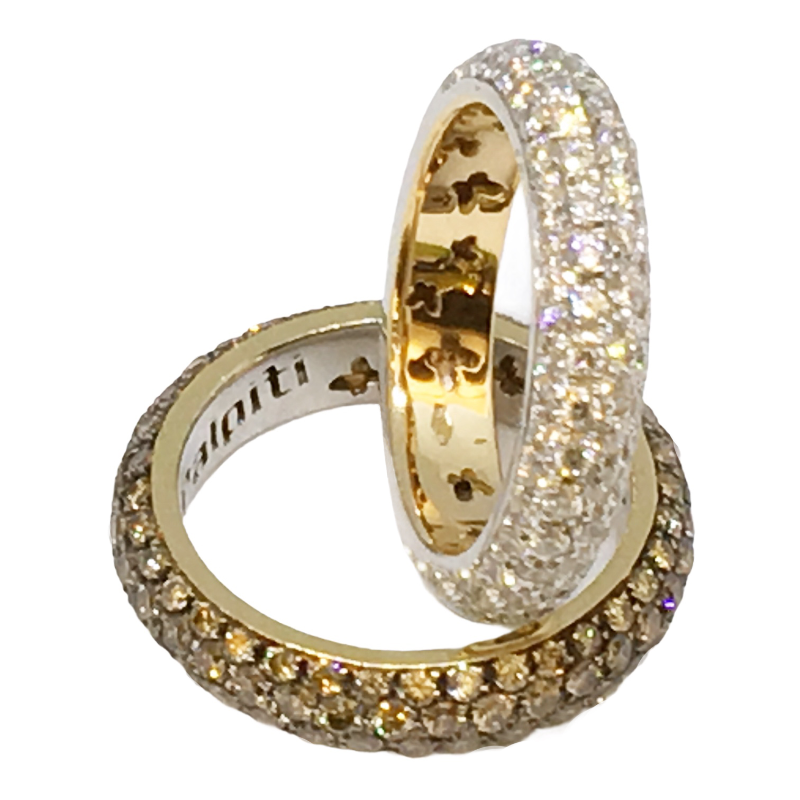 Anello banana oro e diamanti — Arigiò, gioielli artigianali italiani