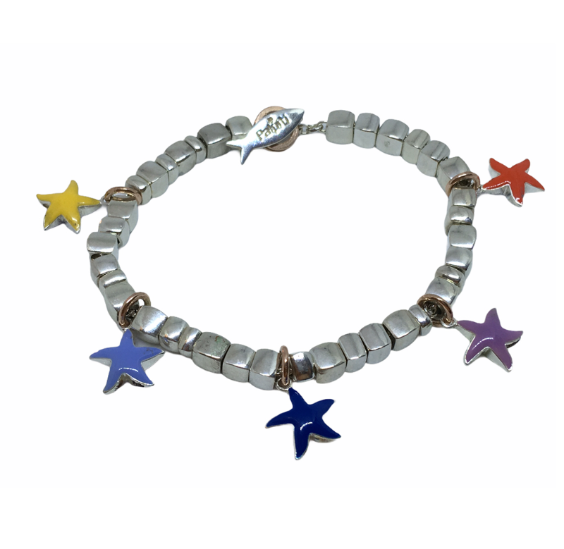 Bracciale "Coccole" con 5 Stelline — Collezione Città del Vento — Arigiò, gioielli artigianali italiani