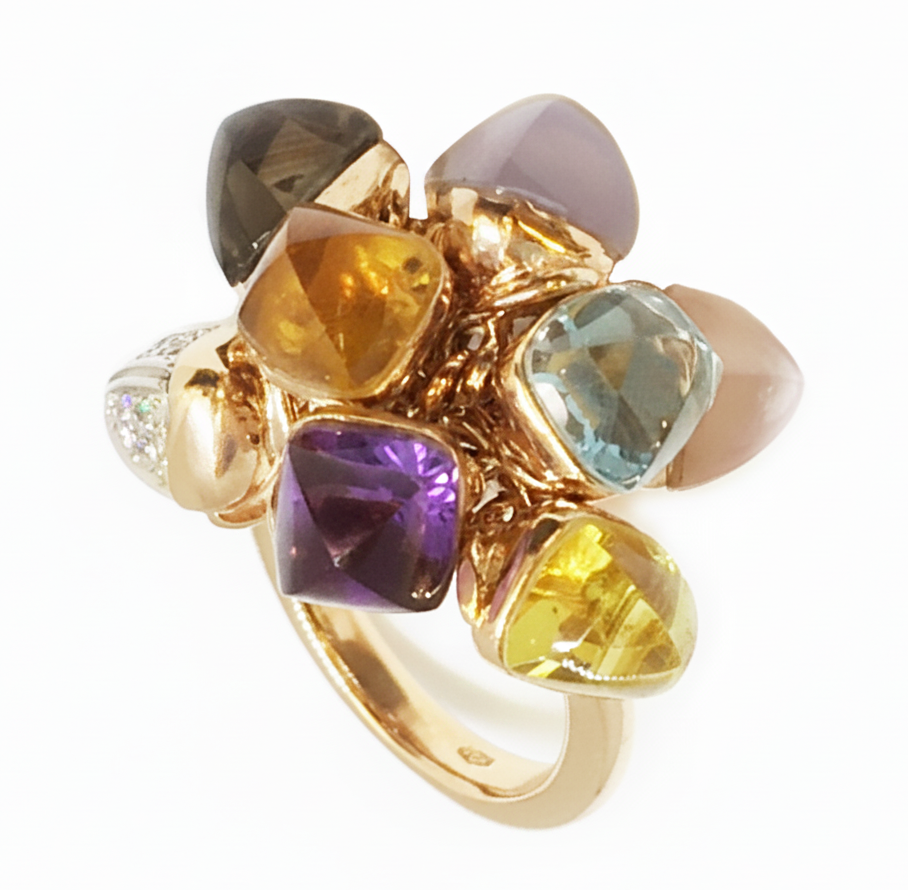Fantasy: Anello "MultiSogni" minicuspidi — Collezione Palpiti — Arigiò, gioielli artigianali italiani
