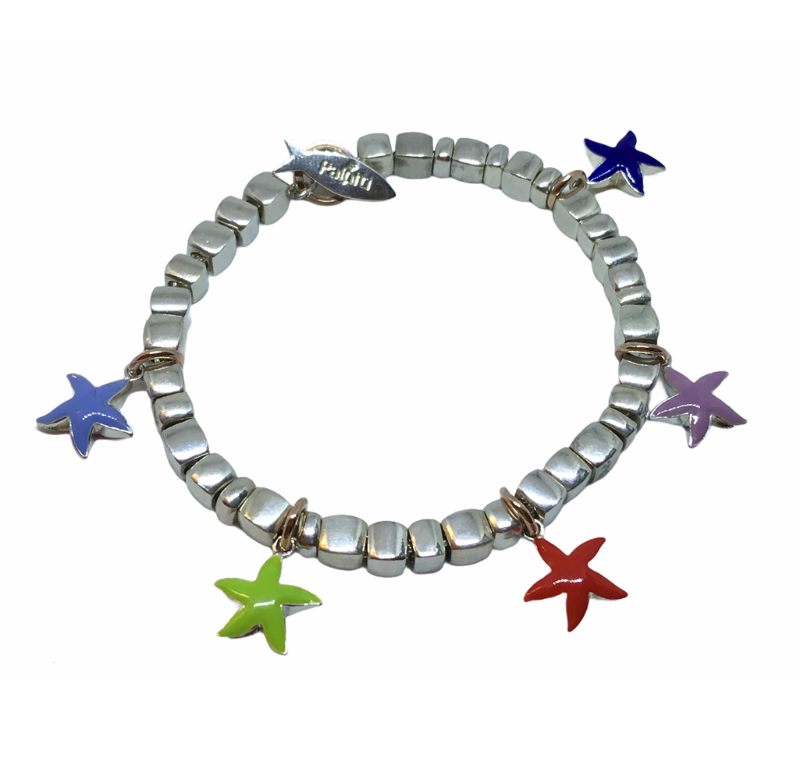 Bracciale "Coccole" con 5 Stelline — Collezione Città del Vento — Arigiò, gioielli artigianali italiani