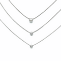 Vip. Collana DD oro bianco e diamante — Arigiò, gioielli artigianali italiani