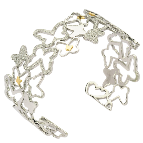 Bracciale "Incanto" oro diamanti — Collezione Palpiti — Arigiò, gioielli artigianali italiani