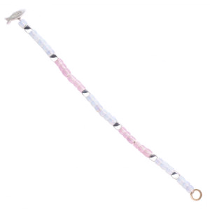 Bracciale Coccole Argento Azzurro Rosa — Collezione Città del Vento — Arigiò, gioielli artigianali italiani