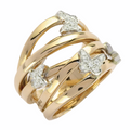 Anello Rugiada oro e diamanti whites — Arigiò, gioielli artigianali italiani
