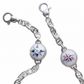Bracciale Rose dei Venti maglia marina — Collezione Città del Vento — Arigiò, gioielli artigianali italiani