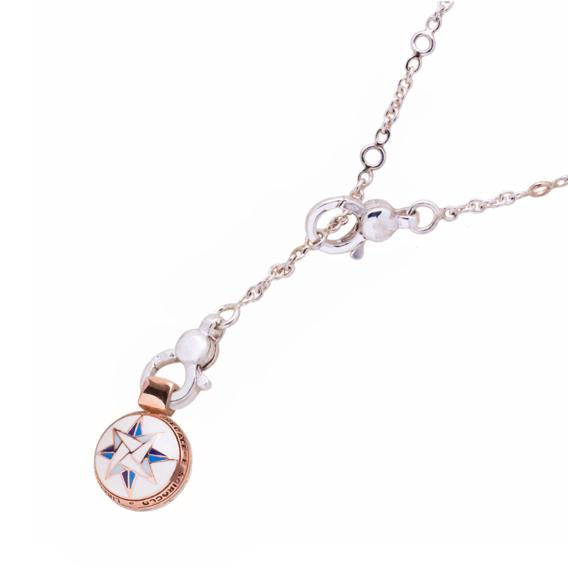 Collana "Rolò doppio moschettone" — Collezione Città del Vento — Arigiò, gioielli artigianali italiani
