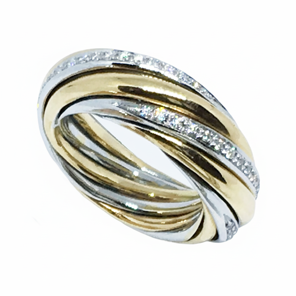Anello "Multifedi" Oro e Diamanti — Arigiò, gioielli artigianali italiani