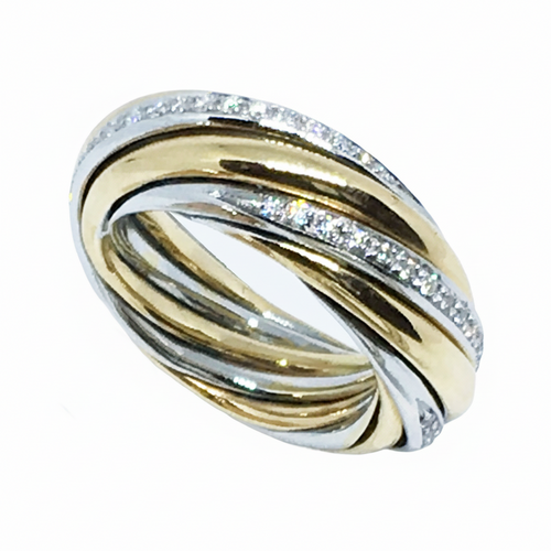 Anello "Multifedi" Oro e Diamanti — Arigiò, gioielli artigianali italiani