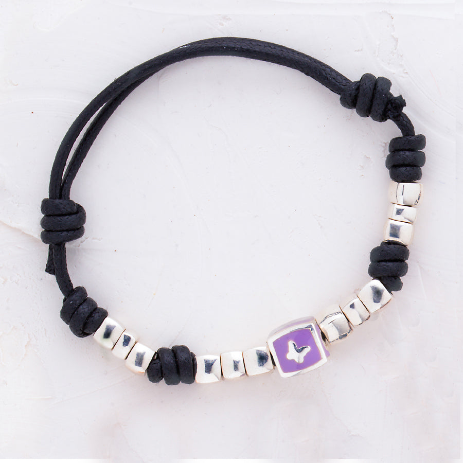 Bracciale con Cordino e Coccole in Argento