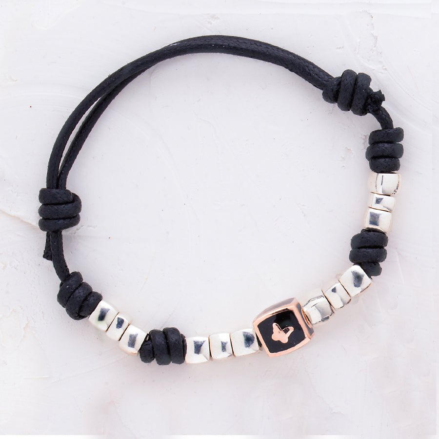 Bracciale con Cordino e Coccole in Argento