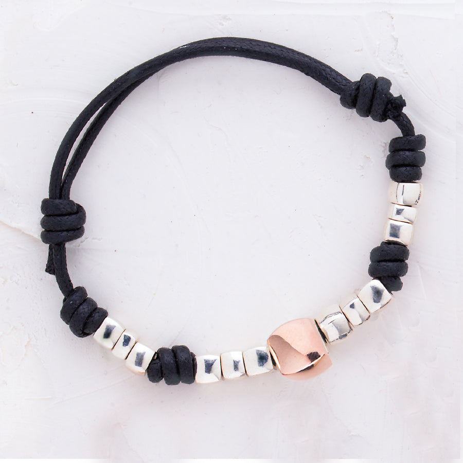Bracciale con Cordino e Coccole in Argento