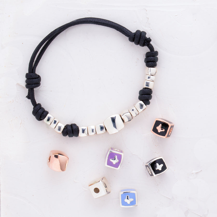 Bracciale con Cordino e Coccole in Argento