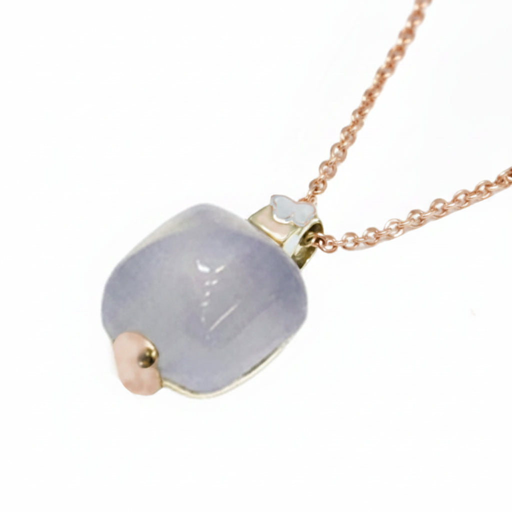 Collana "Mangia” Cuspide - media o piccola - in oro e semiprezioso