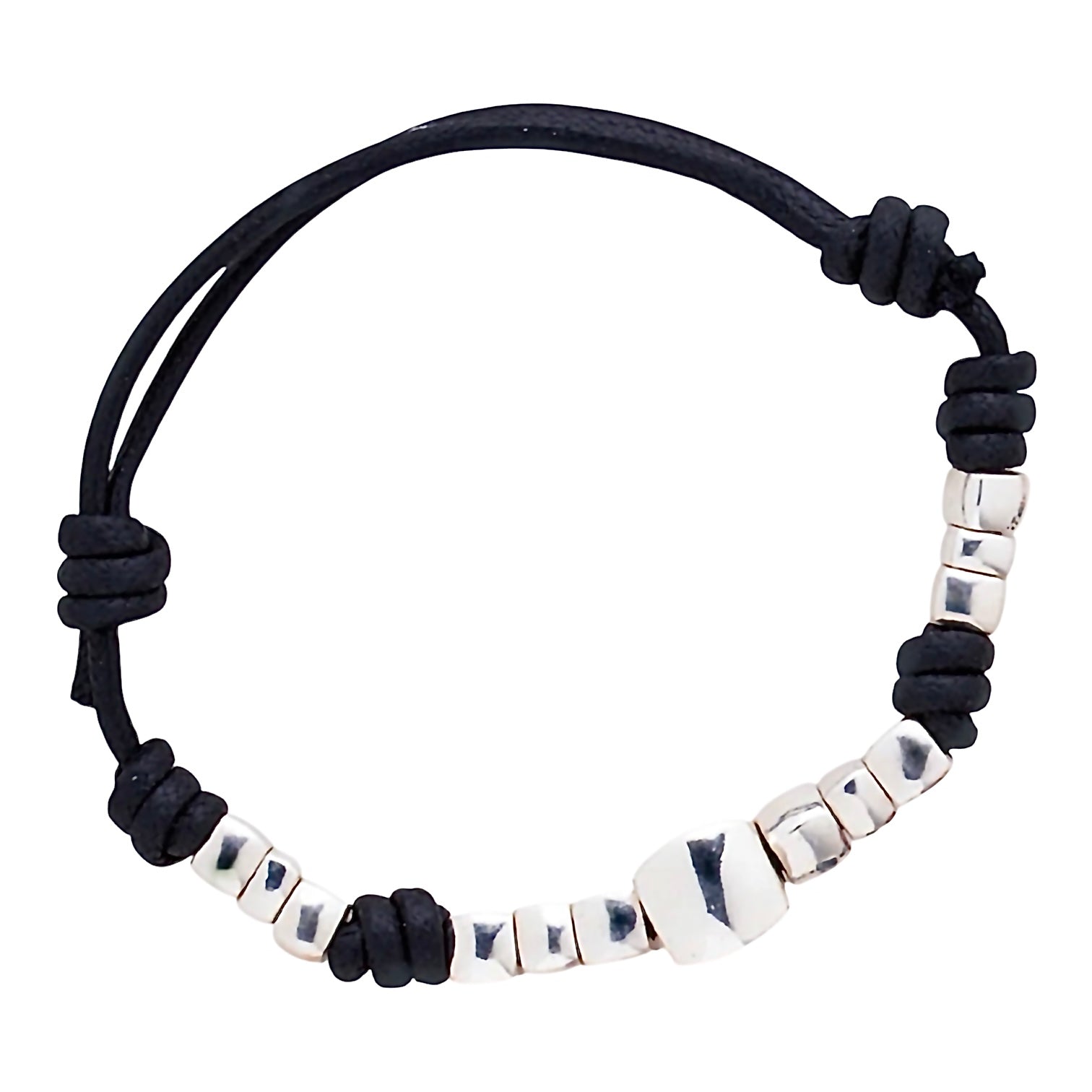 Bracciale con Cordino e Coccole in Argento