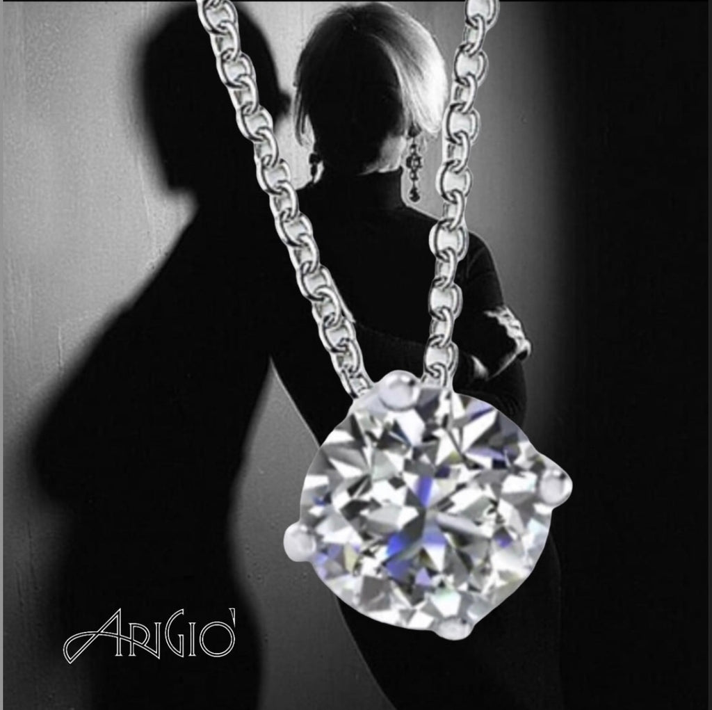 Vip. Collana DD oro bianco e diamante 0,50