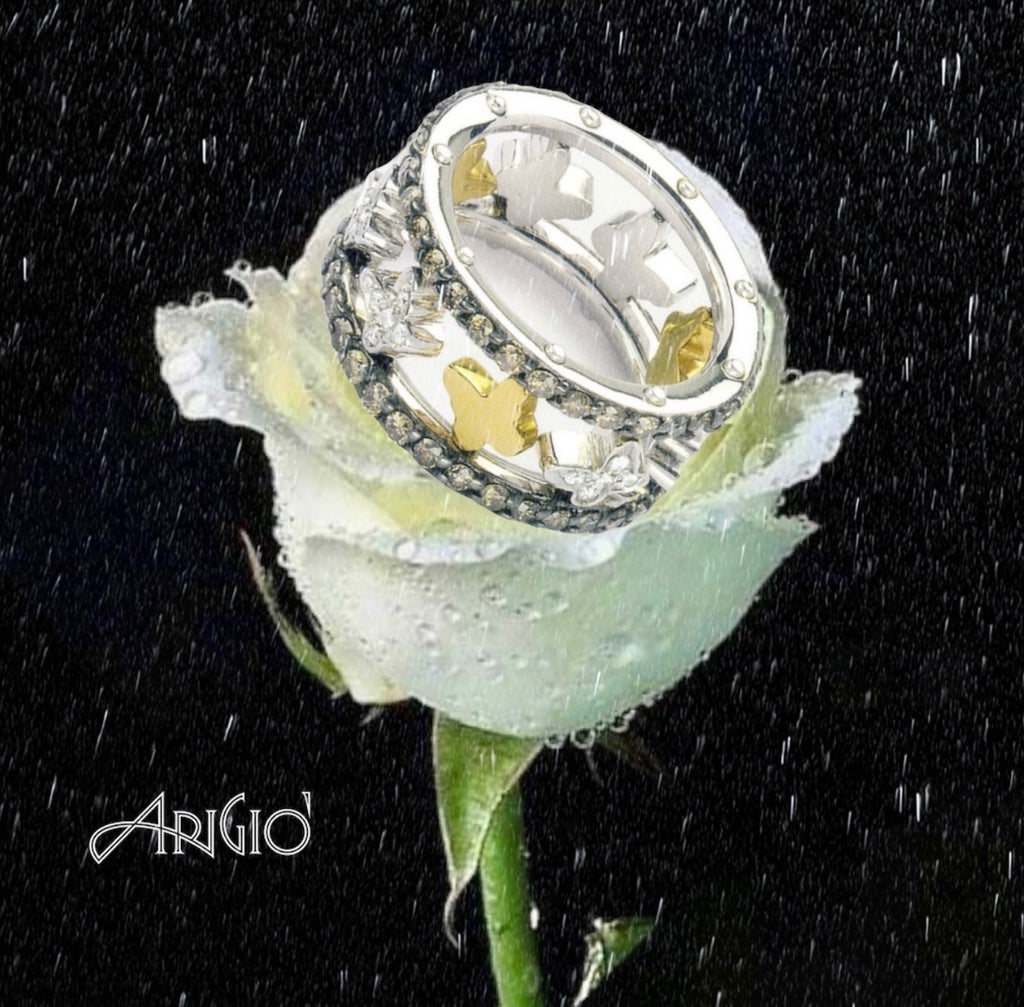 Anello Grand’ Estasi oro e diamanti W/BW
