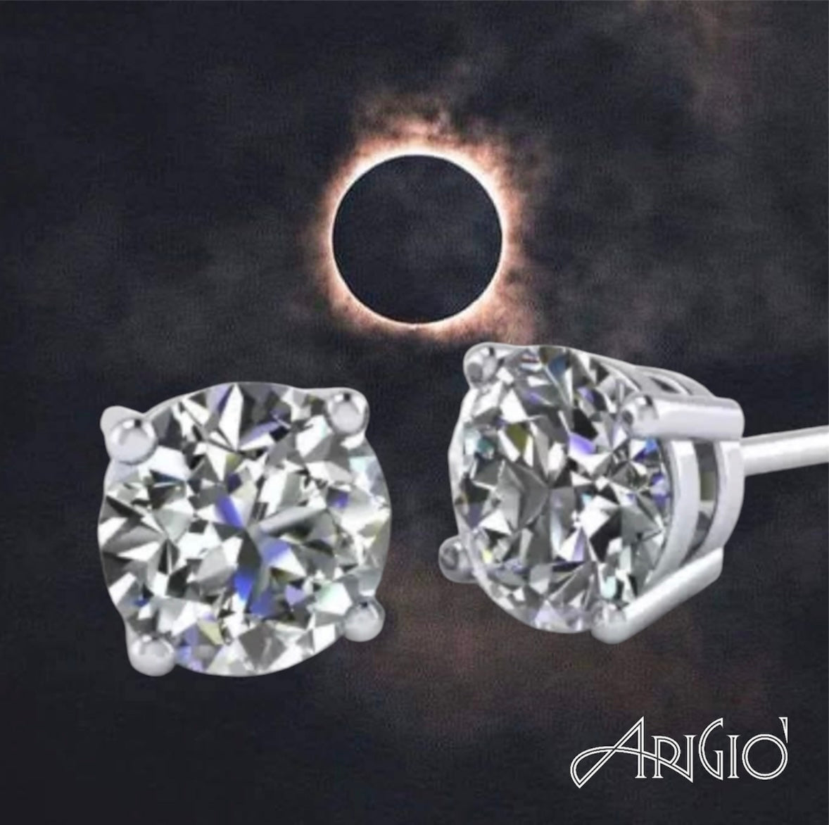 Paio orecchini TB oro bianco e diamanti 1,00