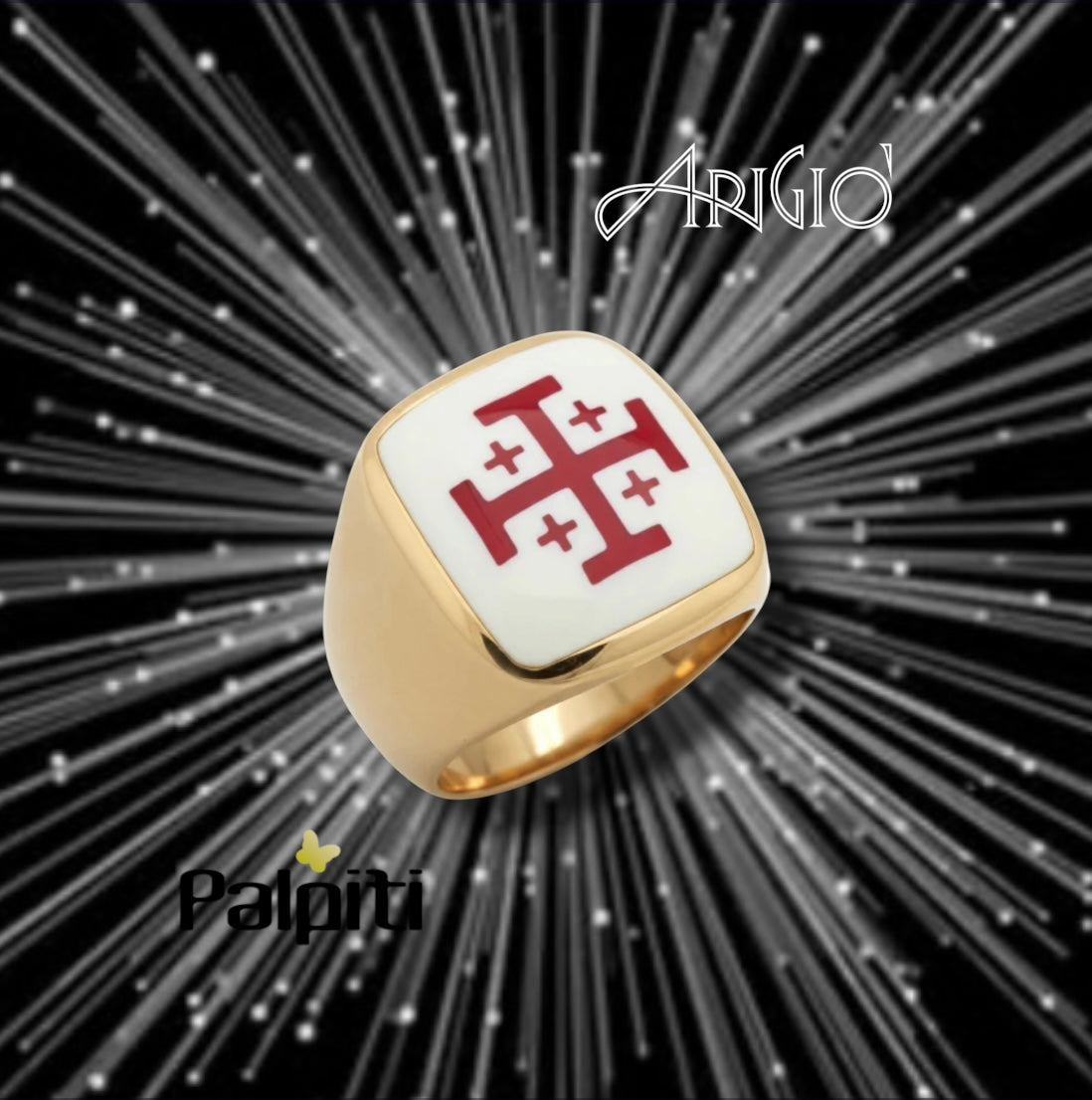 Anello Mignolo con Croce dei Cavalieri dell'Ordine del Santo Sepolcro