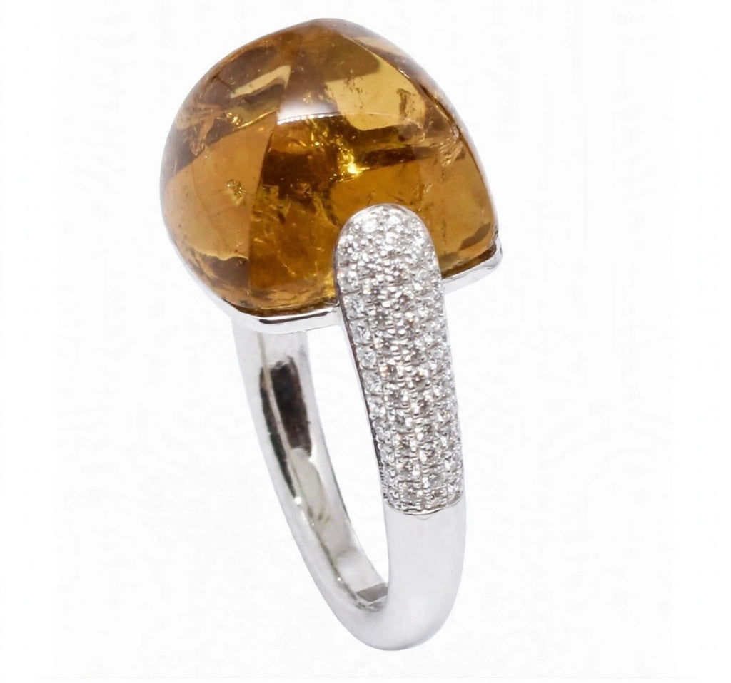 Anello "Magia” Cuspide Maxi in oro e semi-prezioso