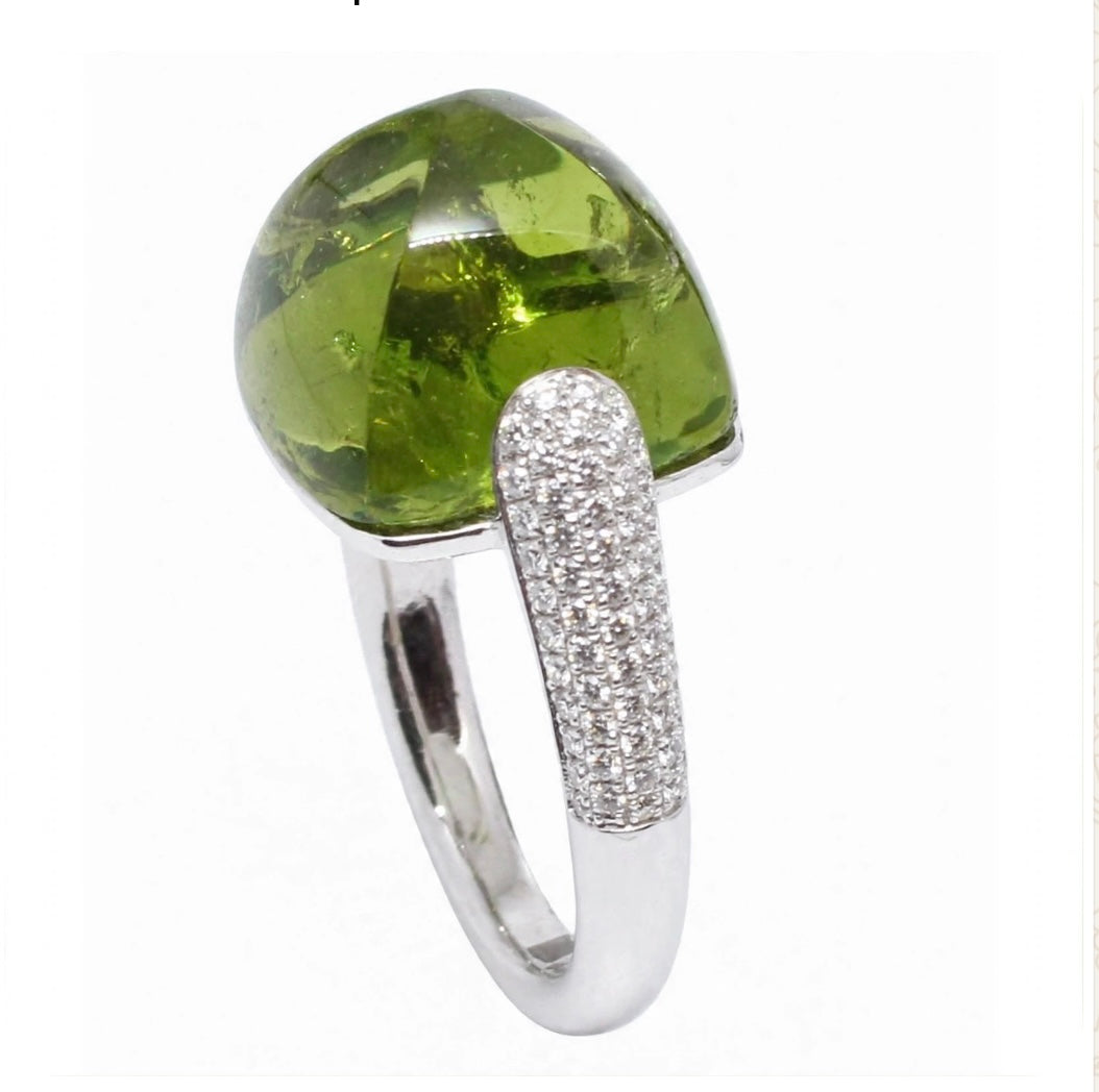 Anello "Magia” Cuspide Maxi in oro e semi-prezioso