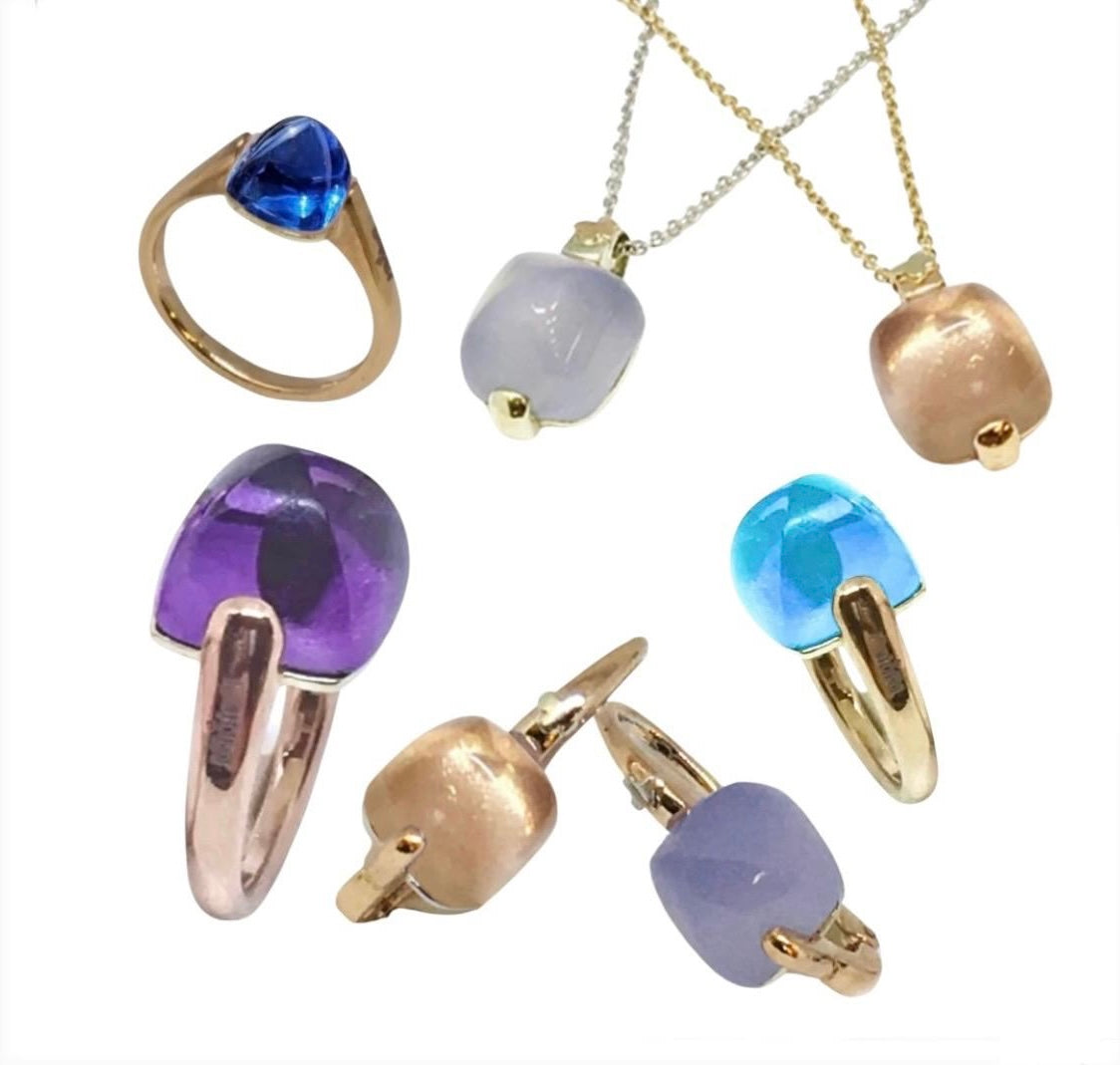 Anello "Magia” Cuspide Maxi in oro e semi-prezioso
