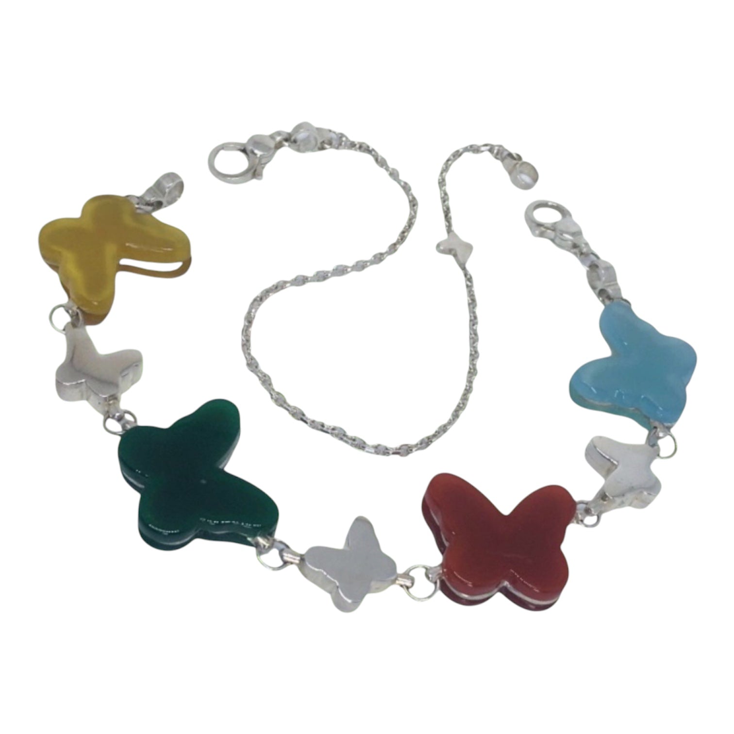 Girotondo Farfalle in semiprezioso e argento.