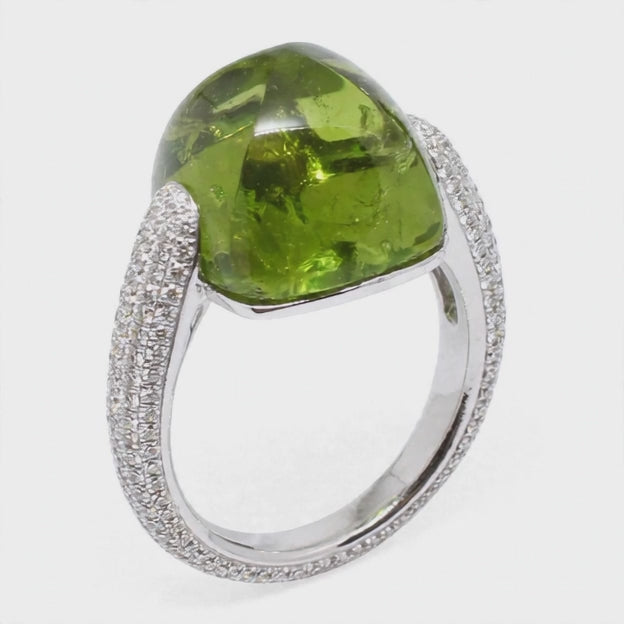 Anello "Magia” Cuspide Maxi in oro e semi-prezioso