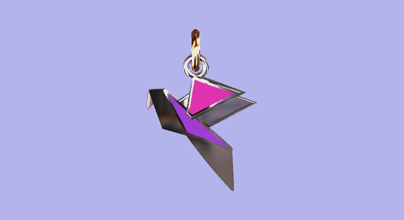 Ciondolo Origami "Falco"