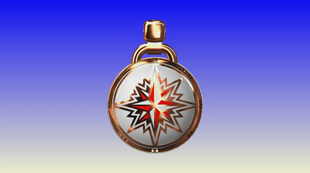 Ciondolo Rosa dei Venti Oro
