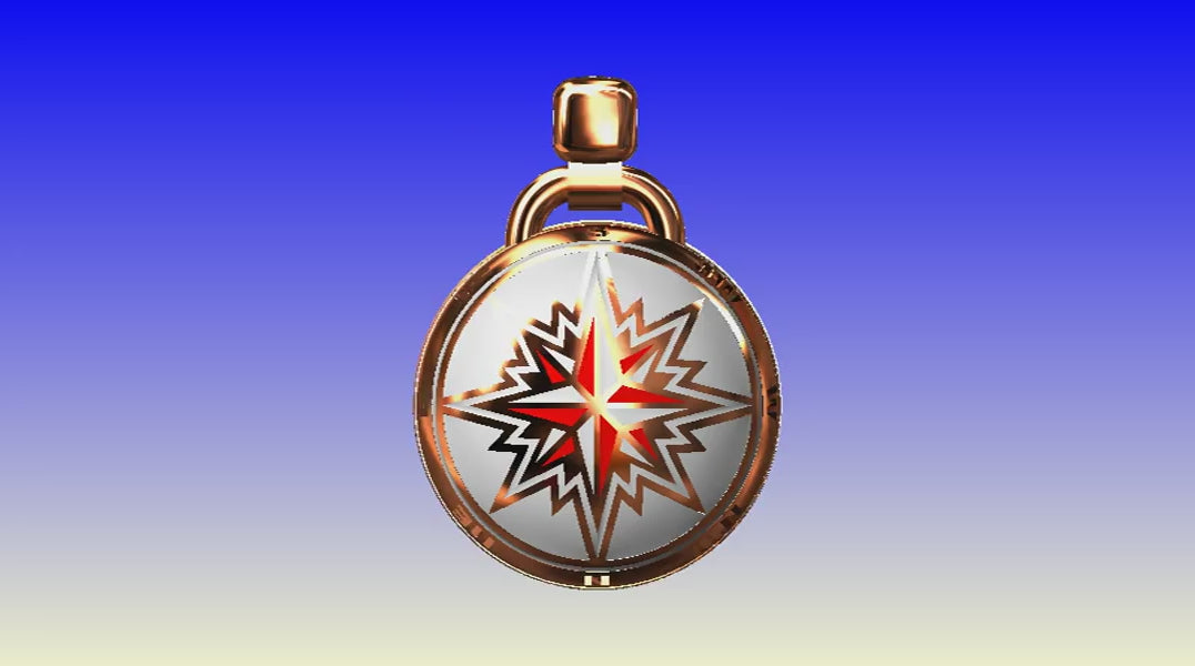 Ciondolo Rosa dei Venti Oro