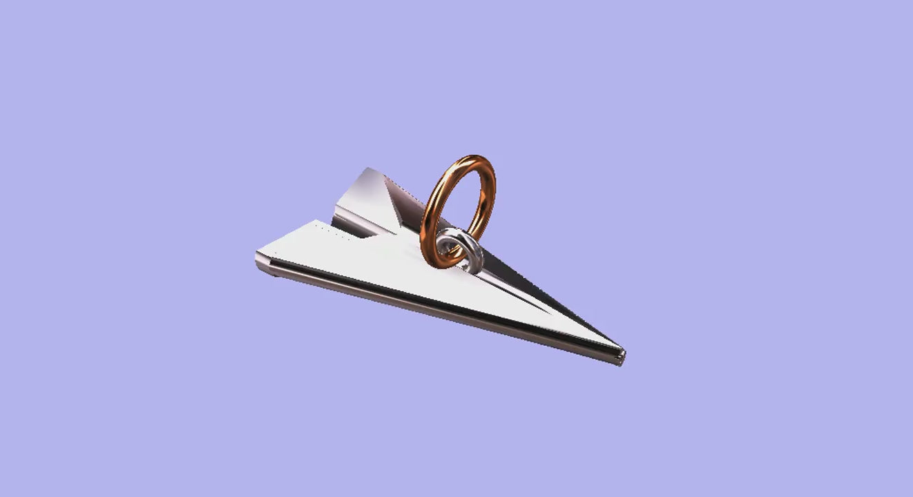 Ciondolo Origami "Aereo Carta"