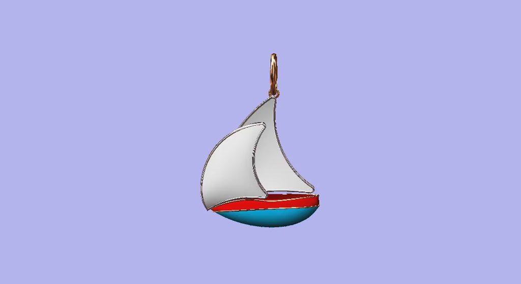 Ciondolo barca regata.