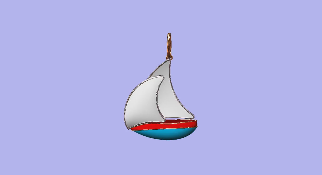 Ciondolo barca regata.